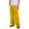 thumbnail image 1 of Domuza Mens Sweatpants Baggy Wide-Leg Casual Elastic Waist Drawstring Sweat Pants Fall Winter Loose Fit Solid Athletic Trousers with Pockets Orange S, 1 of 7