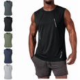thumbnail image 1 of Domuza Mens Tank Tops Quick-Dry Athletic Stretch Sleeveless Running Muscle Shirt for Gym Beach & Casual Summer Black XS, 1 of 6