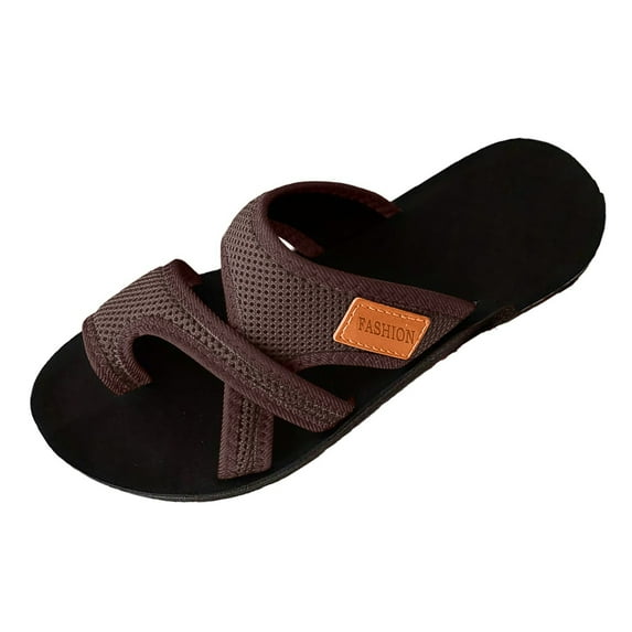 Domuza Orthopedic Casual Sandals for Women Slip on Non Slip Arch Support Flat Wedge Sandals Wide Width Hiking Shoes 2026 New Comfort Orthopedic Shoes Coffee 8.5(EU-41)