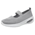thumbnail image 1 of Domuza Orthopedic Casual Shoes for Women Arch Support Slip on Non Slip Tennis Shoes Wide Mesh Stretch Server Shoes Soft 2026 New Foam Shoes Gray 8.5（EU-41）, 1 of 7