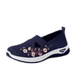 thumbnail image 1 of Domuza Orthopedic Dress Shoes for Women Arch Support Non Slip Slip on Sneakers Breathable Knitted Mesh Stretch Work Shoes Comfortable 2026 New Orthopedic Shoes Blue 6.5（EU-37）, 1 of 6