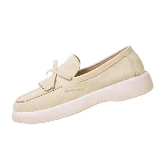 Domuza Orthopedic Dress Shoes for Women Arch Support Non Slip Slip on Tennis Shoes Breathable Mesh Stretch Volleyball Shoes Comfortable 2026 Orthopedic Shoes Beige 7.5(EU-39)