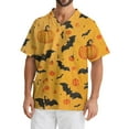 thumbnail image 1 of Domuza Scrub Top Men Oversized V Neck Short Sleeve Novelty Funny Print Nursing Top Comfort Soft Elastic Working Blouse with Pockets Yellow 3XL, 1 of 5