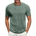 thumbnail image 1 of Domuza Solid Tshirts for Men Casual Short Sleeve Tees Summer Basic Comfy Crew Neck Tops Soft Breathable Workout Relaxed Fit Pullover Mint Green M, 1 of 8