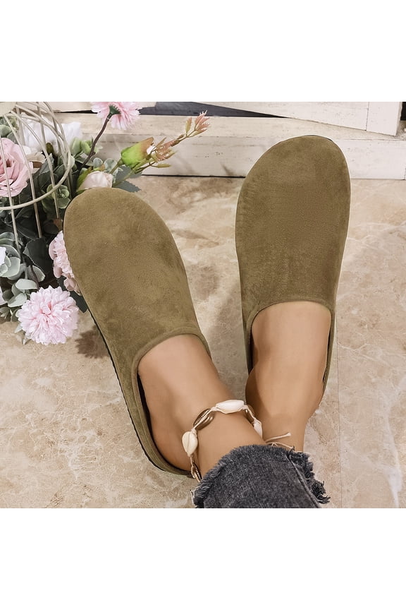 Suede Clogs for Women with Arch Support Potato Mules Shoes, Soft Cork Footbed Slip on Casual Comfort Home Sandals Slippers Light Brown 10（EU-43）