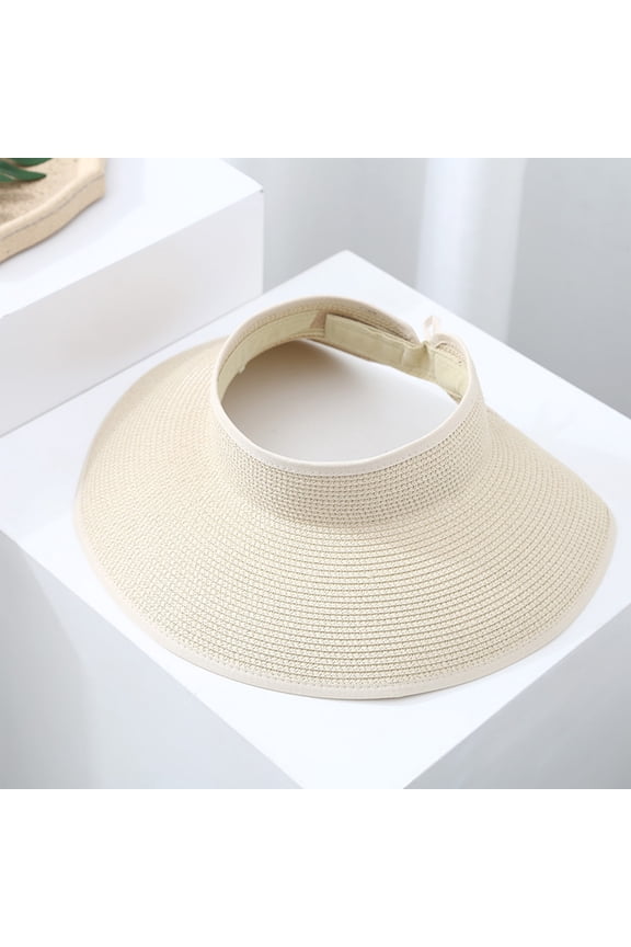 Sun Hats Women Sun Protection Uv Elegant Straw Hat 2026 Summer Outdoor Travel Sunshade Hat Beige
