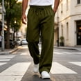 thumbnail image 1 of Domuza Sweatpants for Men Loose Fit Joggers Straight Wide Leg Lounge Pants Drawstring Elastic Waist Sweat Pants with Pockets, 1 of 7