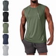 thumbnail image 1 of Domuza Tank Top for Men Classic Quick-Dry Sleeveless Vest Tops Summer Breathable Casual Tshirt Workout Muscle Gym Tanks Army Green XS, 1 of 6