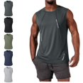 thumbnail image 1 of Domuza Tank Top for Men Classic Quick-Dry Sleeveless Vest Tops Summer Breathable Casual Tshirt Workout Muscle Gym Tanks Dark Gray M, 1 of 6