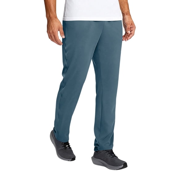 Domuza Track Pants Men Elastic Waist Drawstring Wide Leg Athletic Hiking Sweatpants Stretchy Lightweight Thin Sweat Pants Dark Blue L