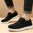 thumbnail image 1 of Domuza Unisex Casual Slip On Walking Shoes, Lightweight Textured Lace-Up Loafers Non-Slip Flat Sole Daily Casual Footwear 10（EU-43） 43, 1 of 6