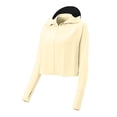 thumbnail image 1 of Domuza Upf 50+ Sun Hoodie Shirts Women with Brim and Mask Long Sleeve Solid T-Shirts New Fashion Uv Protection Ice Silk Sunscreen Tops Yellow One Size, 1 of 2
