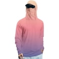 thumbnail image 1 of Domuza Upf 50 Sun Protection Hoodie for Men Shirts Long Sleeve Camouflage Color Shirts 2026 Summer Outdoor Hiking Running Rash Guard Tops with Mask Pink M, 1 of 4