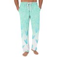 thumbnail image 1 of Domuza Valentine's Heart Print Pajamas for Men Comfy Casual Drawstring Straight Leg Sleep Pants Loose Fit Lightweight Lounge Sleepwear Mint Green L, 1 of 4