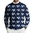 thumbnail image 1 of Domuza Valentines Sweater for Men Cute Hearts Long Sleeve Round Neck Sweater Spring Fall Relaxed Fit Casual Ribbed Knit Pullover Watermelon Red XL, 1 of 6