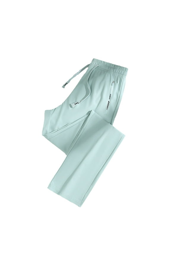 Women‘s Everyday Ice Silk Pants, Offering Ultra Stretch Movement and Breathable Ease Green 3XL