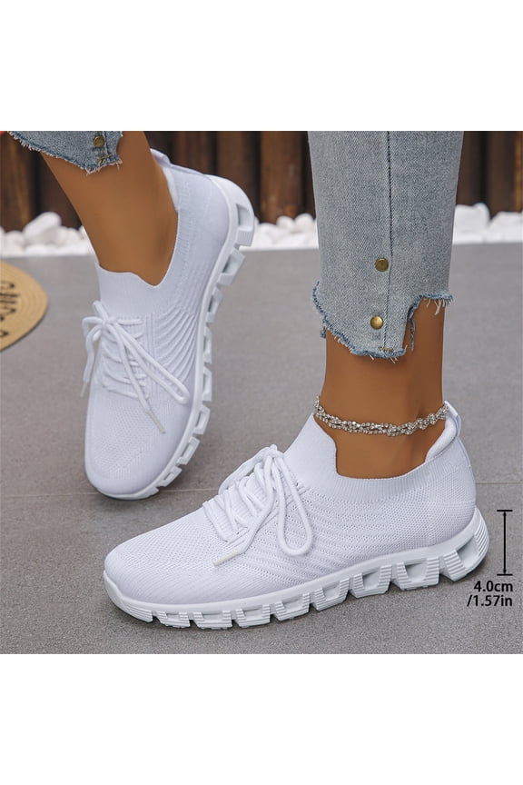 Women's Running Shoes Casual Comfortable Fashion Non Slip Blade Sneakers Work Tennis Walking Sport Athletic Shoes White 8(EU-40)