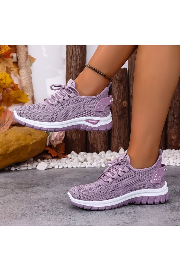 Women's Slip-On Walking Shoes, Lightweight Orthopedic Athletic Sneakers with Arch Support, Perfect for Work, Travel, Gym and Daily Sports Purple 9(EU-42)