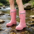thumbnail image 1 of Domuza Women’s Tall Waterproof Rain Boots with Drawstring Top Non-Slip PVC Rain Shoes with Reflective Strip for Gardening Outdoor Work Walking 6.5（EU-37） 37, 1 of 6