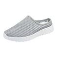 thumbnail image 1 of Domuza Womens Backless Sneakers Mesh Slip-on Mule Shoes Breathable Slippers Casual Shoes one Foot Lazy Gray 9（EU-42）, 1 of 7