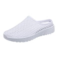 thumbnail image 1 of Domuza Womens Backless Sneakers Mesh Slip-on Mule Shoes Breathable Slippers Casual Shoes one Foot Lazy White 10（EU-43）, 1 of 7