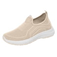 thumbnail image 1 of Domuza Womens Orthopedic Shoes Arch Support Non Slip Slip on Tennis Shoes Lightweight Knitted Mesh Stretch Walking Shoes Soft 2026 Foam Shoes Khaki 7.5（EU-39）, 1 of 6
