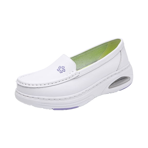 Domuza Womens Orthopedic Shoes Arch Support Non Slip Slip on Work Shoes Lightweight Mesh Stretch Work Shoes Comfortable 2026 Foam Shoes Purple 8.5(EU-41)