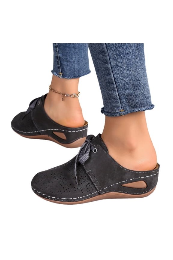 Womens Orthopedic Shoes Arch Support Slip on Non Slip Golf Shoes Breathable Mesh Stretch Walking Shoes Soft 2026 New Orthopedic Shoes Black 8.5(EU-41)