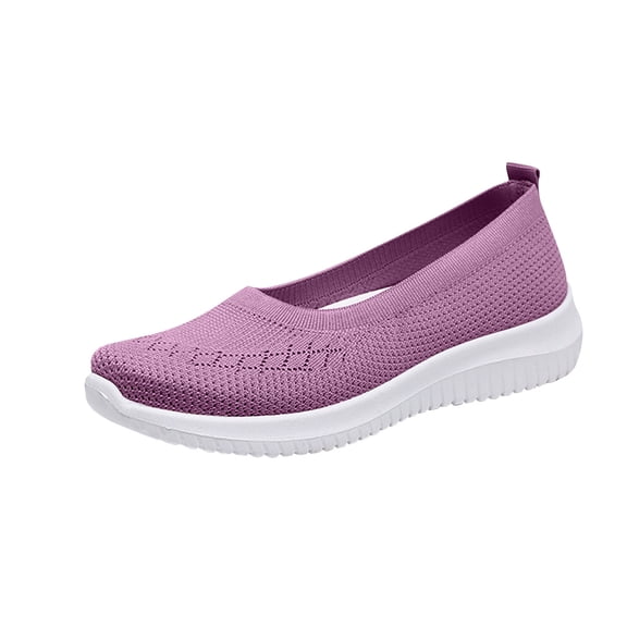 Domuza Womens Orthopedic Shoes Arch Support Slip on Non Slip Golf Shoes Lightweight Mesh Stretch Walking Shoes Comfortable 2026 New Orthopedic Shoes Purple 5.5(EU-36)