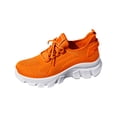 thumbnail image 1 of Domuza Womens Walking Shoes Mesh Slip-On Non Slip Shoes Gym Orthopedic Sneakers with Arch Support Comfortable Lightweight Footwear Saffron 8（EU-40）, 1 of 7