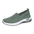 thumbnail image 1 of Domuza Womens Woven Orthopedic with Arch Support Shoes New Soft Sole Mesh Breathable Shoes Casual Slip On Soft Shoes Green 8（EU-40）, 1 of 6