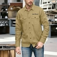 thumbnail image 1 of Domuza Work Long Sleeve Shirts for Men Breathable Lightweight Button Down Hiking Shirt Classic Western Casual Vintage Loose Fit T Shirts with Chest Pockets Khaki M, 1 of 4