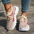 thumbnail image 1 of Domuza orthopedic shoes for women Fashionable Thick-Soled Sports Shoes - Breathable mesh Upper, Lightweight and Slip-Resistant, Comfortable and Stylish Walking Shoes Red 8.5（EU-41）, 1 of 8