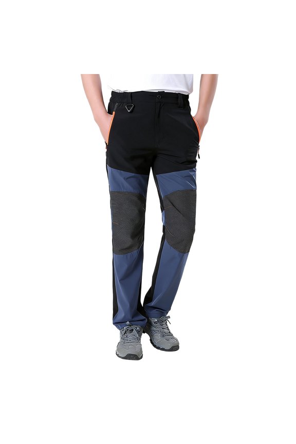 Men's Cargo Pants Ripstop Water Resistant Hiking Work Pants Outdoor Multi Pockets Army Tactical Pants Blue XL