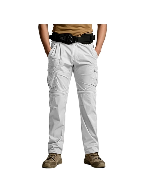 Men's Flex Stretch Tectical Pants Water Resistant Ripstop Cargo Pants Lightweight BDU Outdoor Work Hiking Dark Gray L