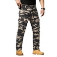 thumbnail image 1 of Domzest Men's Quick Dry Tectical Pants Water Resistant Outdoor Pants Lightweight Stretch Cargo Work Hiking Pants Khaki 2XL, 1 of 8