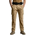 thumbnail image 1 of Domzest Mens Hiking Pants Lightweight Ripstop Tactical Pants Water Resistant Breathable Cargo Pants with Pockets Light Green M, 1 of 4