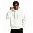 thumbnail image 1 of Domzest Mens Oversized Hoodies Heavyweight Fleece Hooded Sweatshirt Fall Winter Casual Athleisure Pullover With Kangaroo Pocket White M, 1 of 8