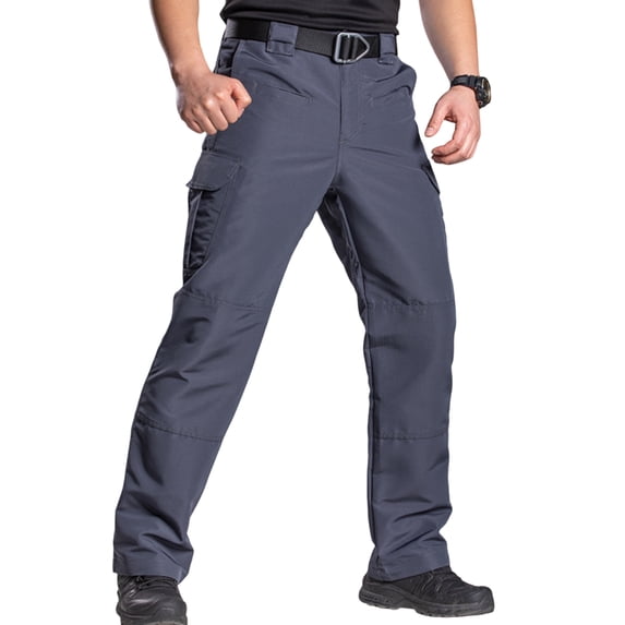 Domzest Mens Tactical PantsStretch Flex Ripstop Quick Dry Cargo Pants Lightweight Outdoor Water Resistant Hiking Trousers Gray XL