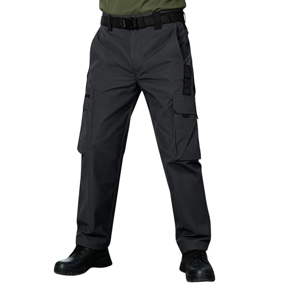 Domzest Ripstop Water Resistant Cargo Tactical Pants for Men EDC Hiking Work Military Army Pants with Pockets Black 2XL