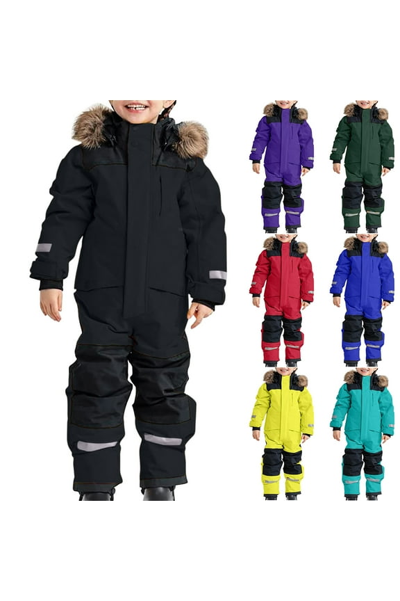 Ski Pants Child Winter Insulated Fleece Thermal Cargo Pants Warm Snowboarding Pants Waterproof with Pocket Bib Overalls Purple 13-14 Years