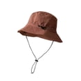 thumbnail image 1 of Domzest Sun Hats UPF 50+ UV Protection Bucket Wide Brim Waterproof Hat with Adjustable Chin Strap for Outdoor Unisex Suitable Deep Red, 1 of 2