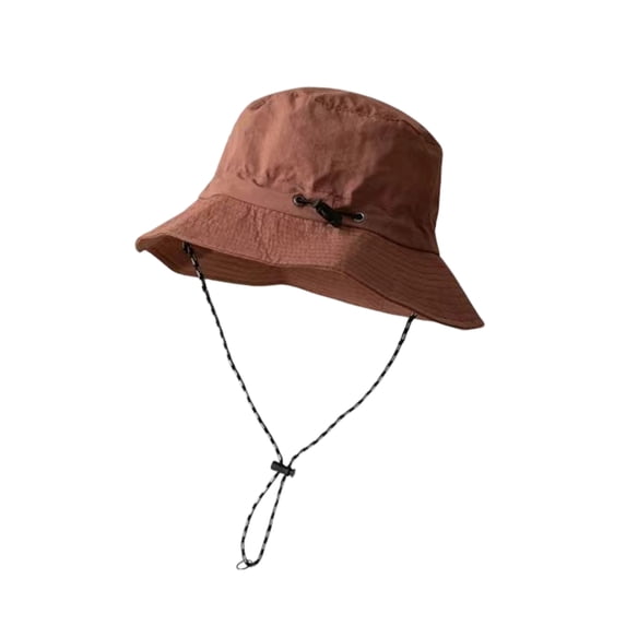 Domzest Sun Hats UPF 50+ UV Protection Bucket Wide Brim Waterproof Hat with Adjustable Chin Strap for Outdoor Unisex Suitable Deep Red
