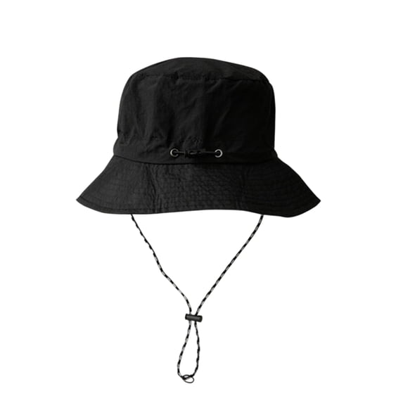 Domzest Sun Hats for Both Men and Women UPF 50+ UV Protection Wide Brim Bucket Waterproof Hat with Adjustable Chin Strap for Outdoor Black