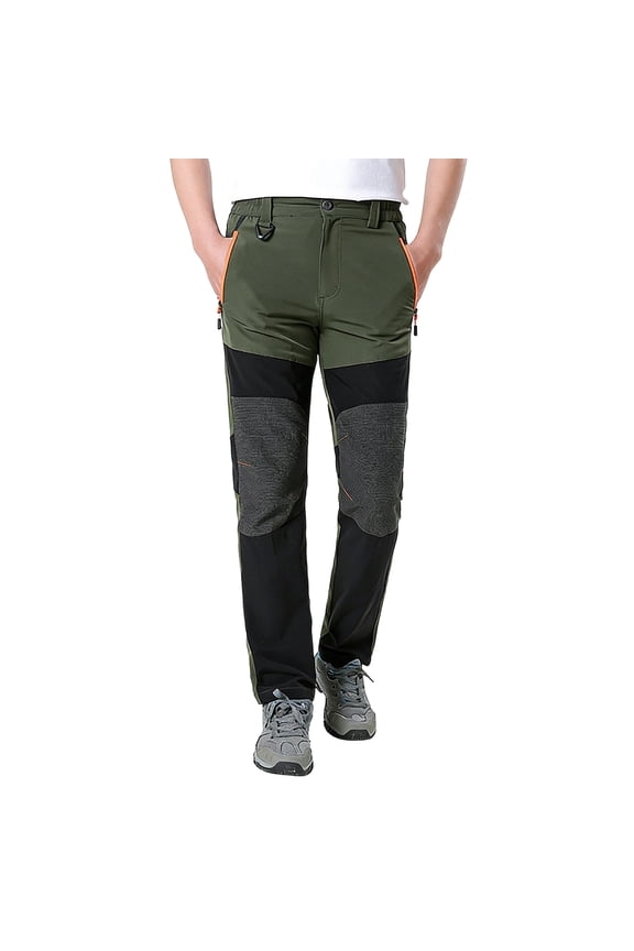 Tactical Cargo Pants for Men Outdoor Waterproof Quick Dry Hiking Pants Baggy Ripstop Work Multi Pocket Overalls Pant Green M
