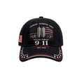thumbnail image 1 of Domzest Unisex 9/11 Never Forget Baseball Cap for Men & Women 2001-2026 25th Anniversary American Flag Twin Towers Graphic Adjustable Dad Hat, 1 of 6