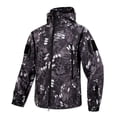 thumbnail image 1 of Domzest Winter Jackets for Men Light Hiking Camouflage Jacket Regular Fit Sports Waterproof Raincoats Trendy Hooded Coats Gray 4XL, 1 of 2
