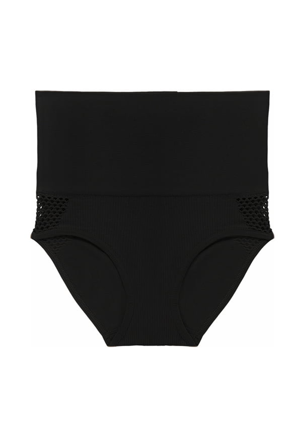Women's Tummy Control Shapewear Panties High Waist Seamless Body Shaper Panties Butt Lifter Underwear Slimming Briefs Black L