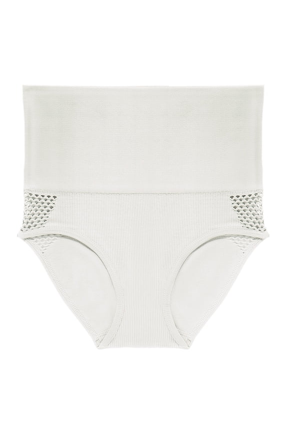 Women's Tummy Control Shapewear Panties High Waist Seamless Body Shaper Panties Butt Lifter Underwear Slimming Briefs White XL