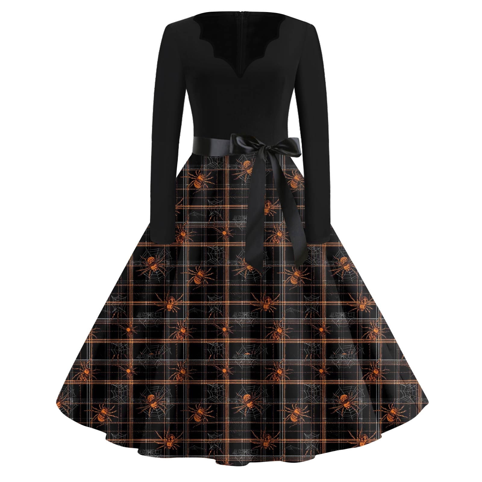 Halloween Dress For Women Women's Halloween Dress - Long Sleeve V-Neck Blood Print Maxi Dress Plus Size Costume Halloween Dress For Women Women's Halloween Dress - Long Sleeve V-Neck Blood Print Maxi Dress Plus Size Costume
